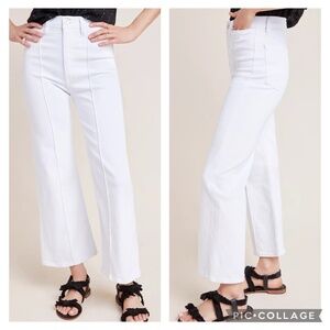 Anthropologie 3x1 Nicolette Ultra High-Rise Cropped Flare Jeans White Sz 27